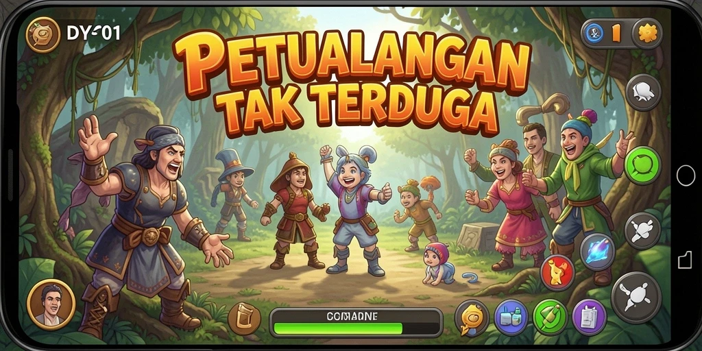 Screenshot gameplay DY01 menampilkan aksi seru di dunia petualangan.