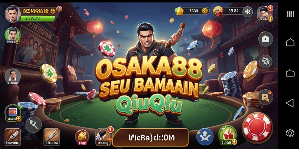 Tampilan utama OSAKA88 saat gameplay QiuQiu yang mendebarkan.