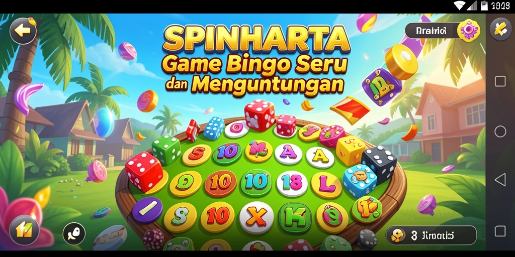 Tangkapan layar gameplay SPINHARTA dengan suasana Bingo yang seru.