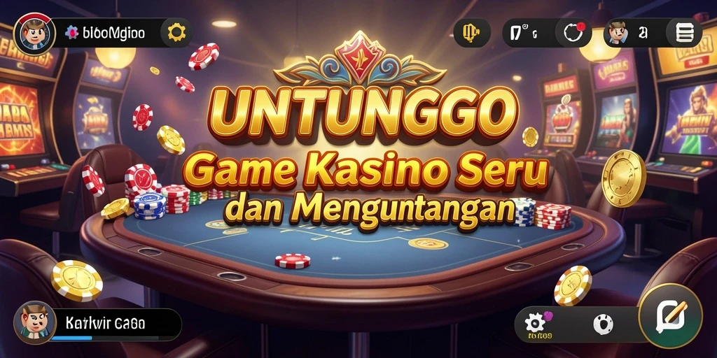 Tampilan gameplay seru di UNTUNGGO dengan variasi permainan Kasino.