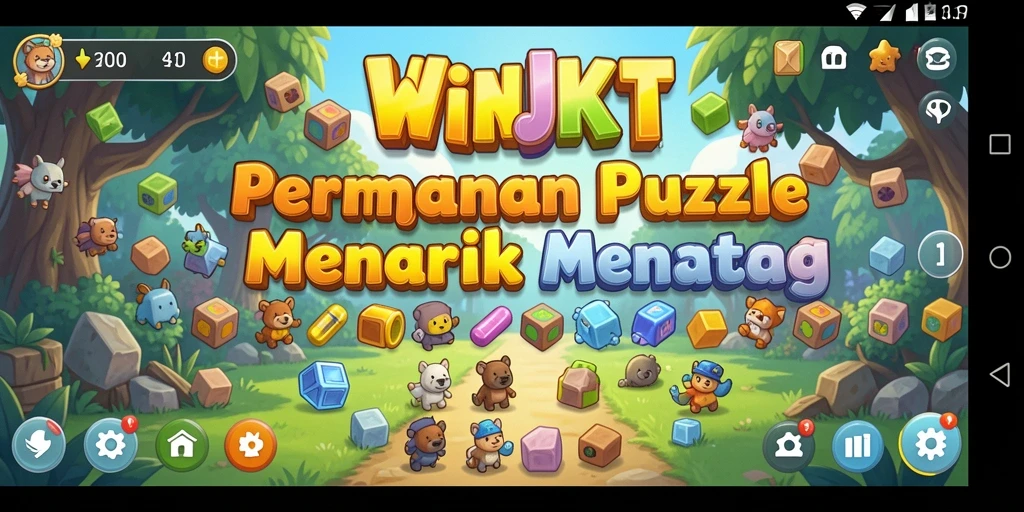 Tampilan gameplay WINJKT yang memukau dengan berbagai puzzle menantang.